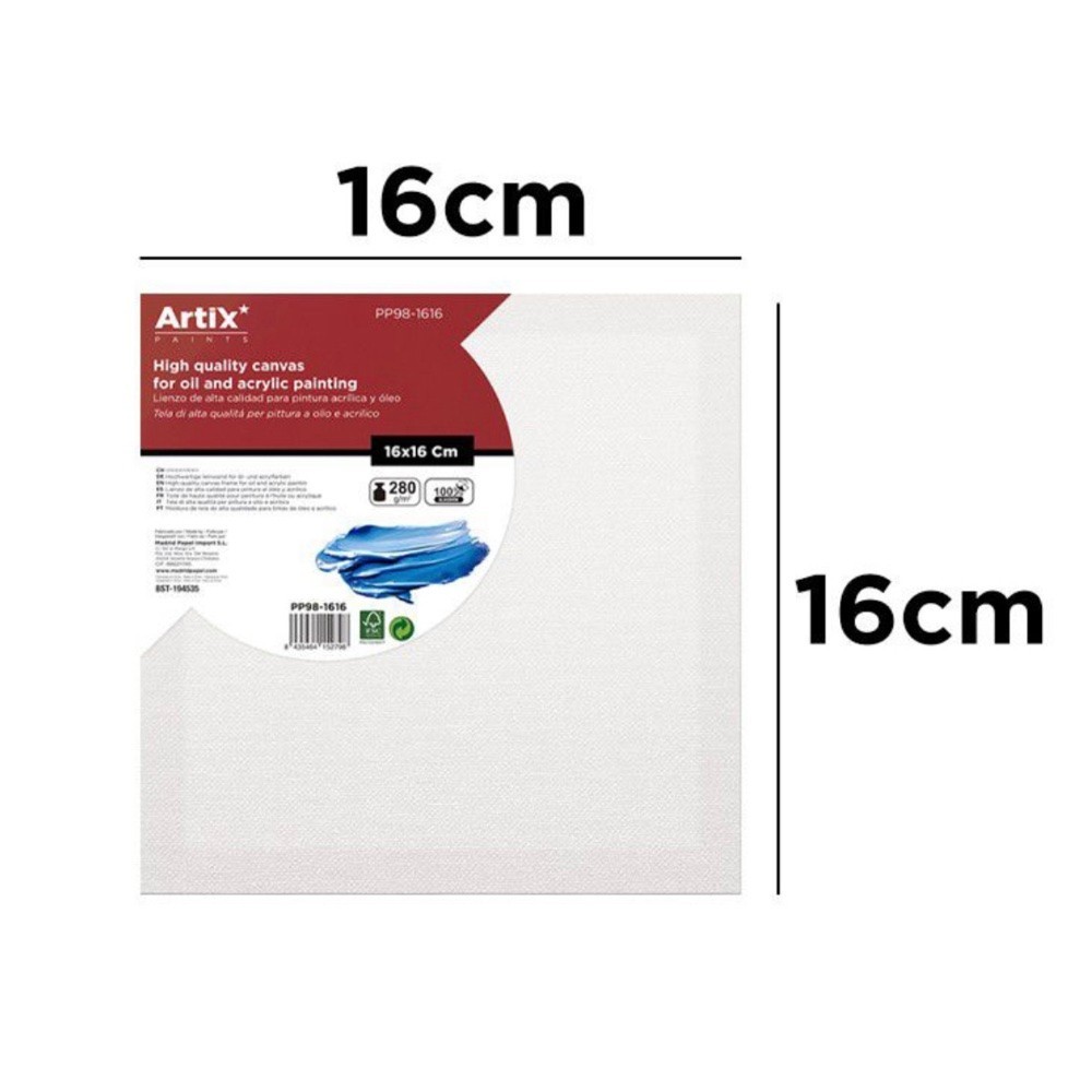 Lienzo con Bastidor 16x16cm | Lienzos para Pintar