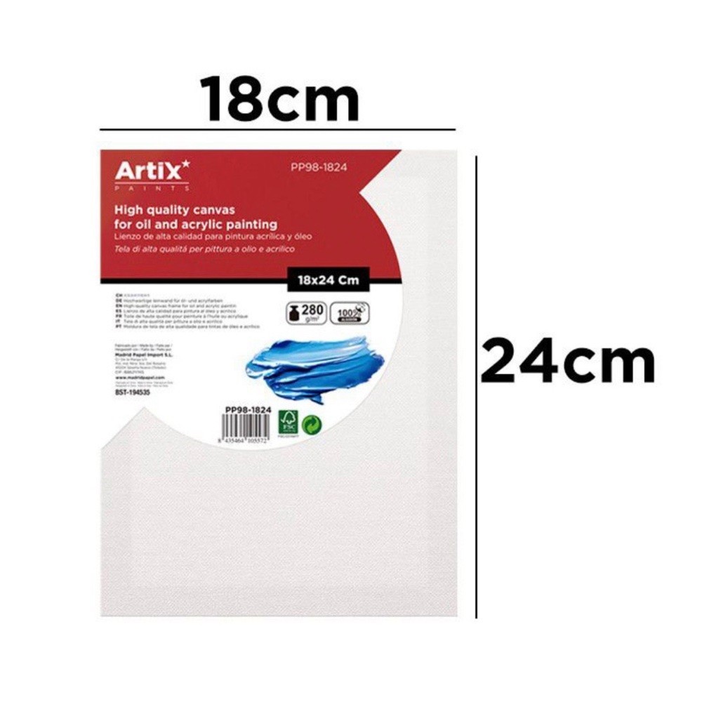 Lienzo con Bastidor 18x24cm | Lienzos para Pintar