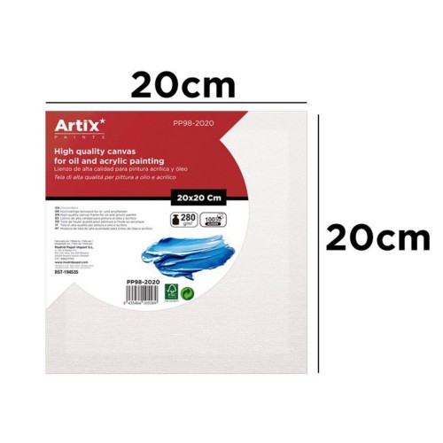 Lienzo con Bastidor 20x20cm | Lienzos para Pintar