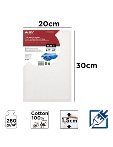 Lienzo con Bastidor 20x30cm | Lienzos para Pintar