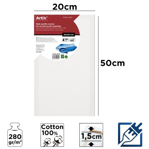 Lienzo con Bastidor 20x50cm | Lienzos para Pintar
