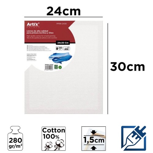 Lienzo con Bastidor 24x30cm | Lienzos para Pintar