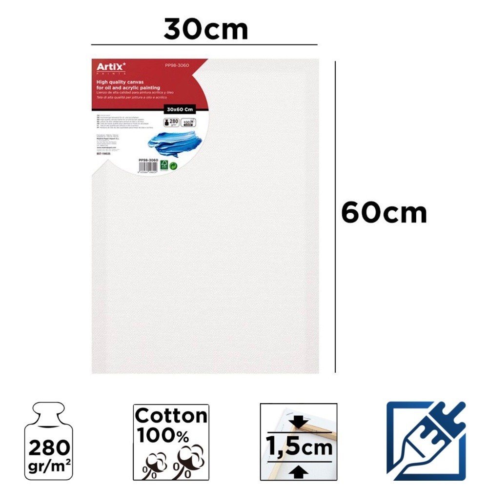 Lienzo con Bastidor 30x60cm | Lienzos para Pintar