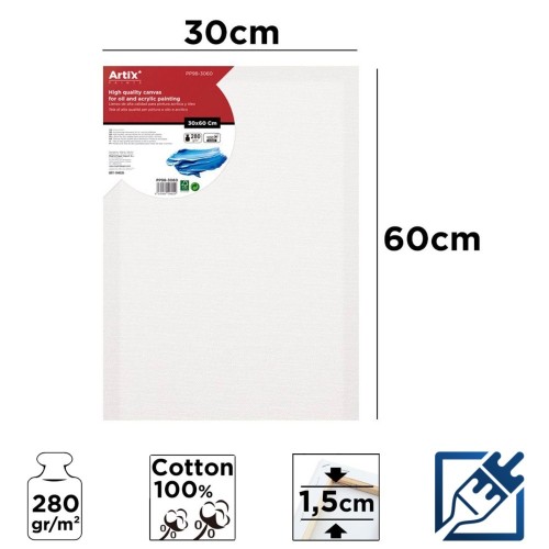 Lienzo con Bastidor 30x60cm | Lienzos para Pintar