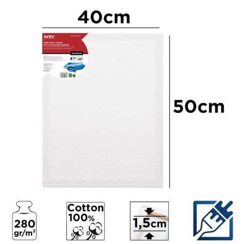 Lienzo con Bastidor 40x50cm | Lienzos para Pintar