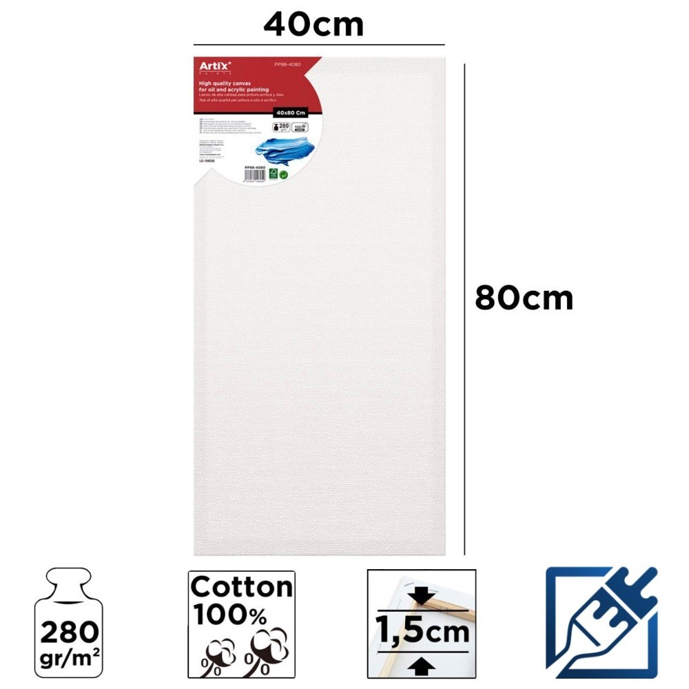 Lienzo con Bastidor 40x80cm | Lienzos para Pintar