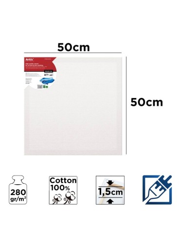 Lienzo con Bastidor 50x50cm | Lienzos para Pintar