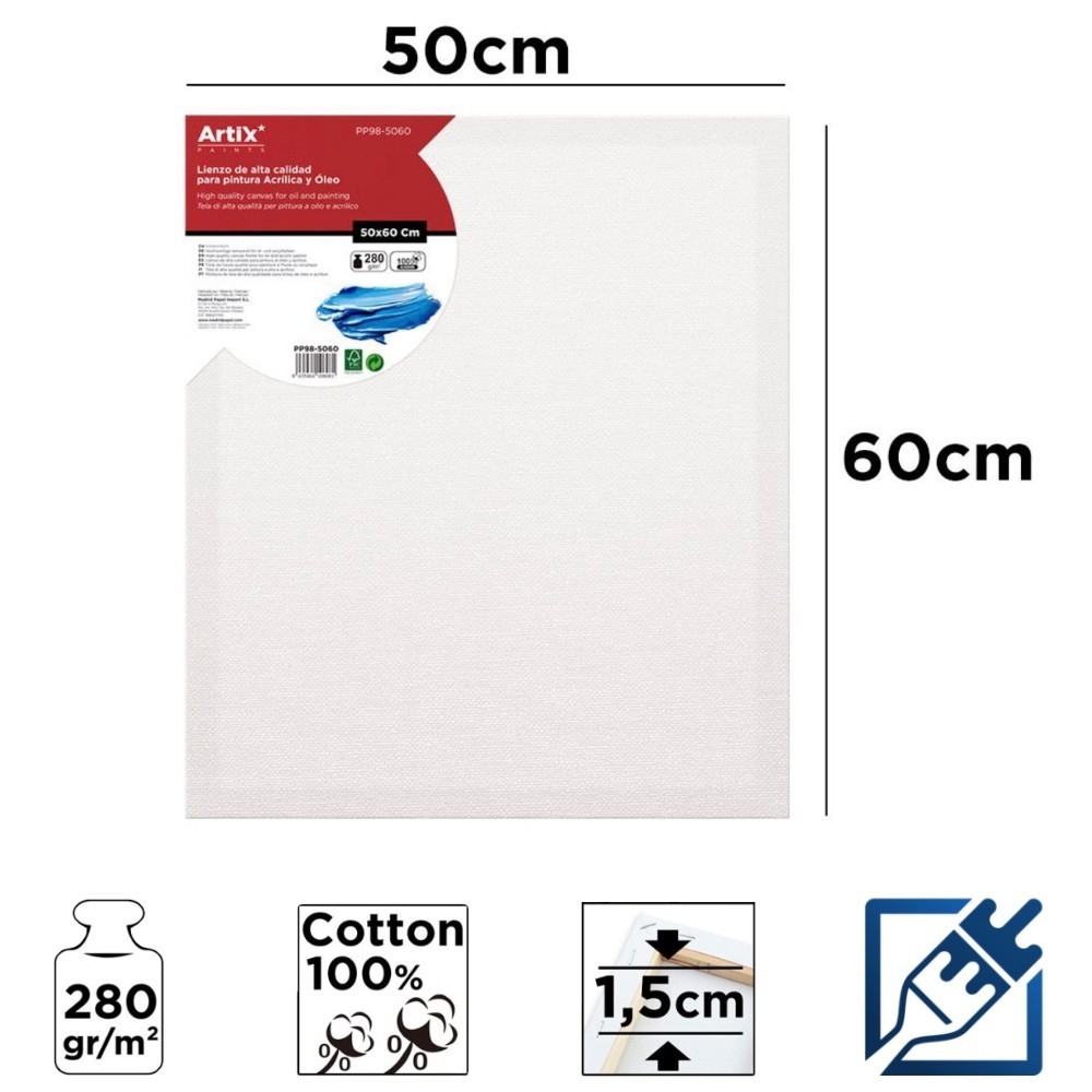 Lienzo con Bastidor 50x60cm | Lienzos para Pintar