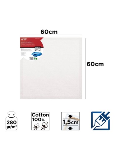 Lienzo con Bastidor 60x60cm | Lienzos para Pintar