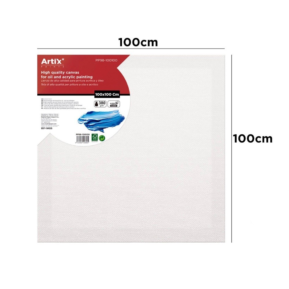 Lienzo con Bastidor 100x100cm | Lienzos para Pintar