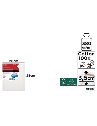 Lienzo con Bastidor 20x25cm | Lienzos para Pintar