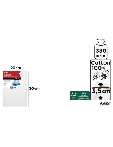 Lienzo con Bastidor 20x30cm | Lienzos para Pintar