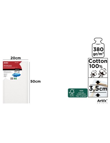 Lienzo con Bastidor 20x50cm | Lienzos para Pintar