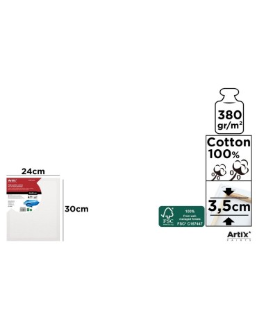 Lienzo con Bastidor 24x30cm | Lienzos para Pintar