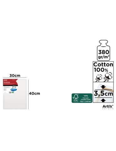 Lienzo con Bastidor 30x40cm | Lienzos para Pintar