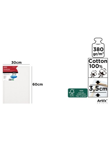 Lienzo con Bastidor 30x60cm | Lienzos para Pintar