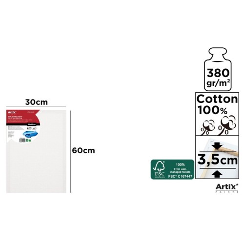 Lienzo con Bastidor 30x60cm | Lienzos para Pintar