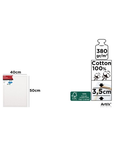 Lienzo con Bastidor 40x50cm | Lienzos para Pintar