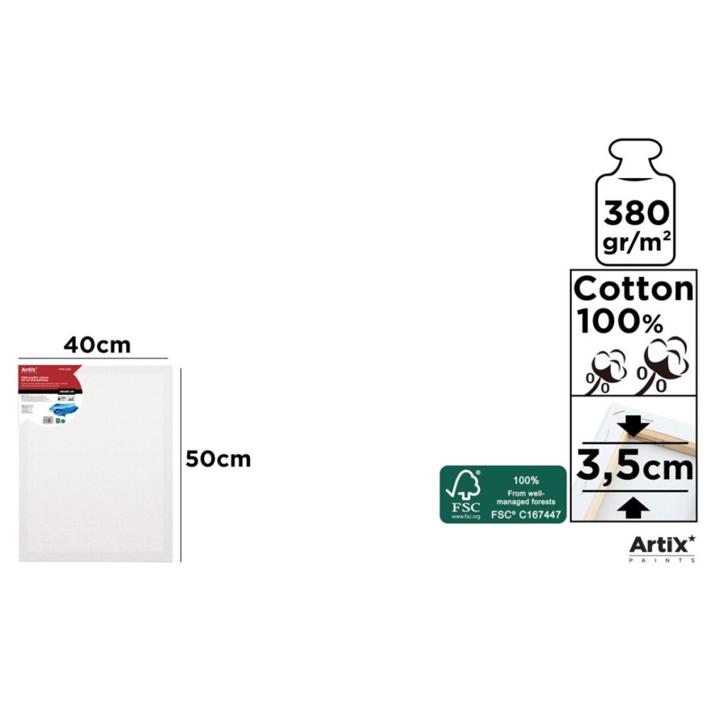 Lienzo con Bastidor 40x50cm | Lienzos para Pintar