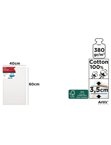 Lienzo con Bastidor 40x60cm | Lienzos para Pintar
