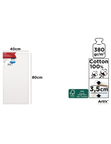 Lienzo con Bastidor 40x80cm | Lienzos para Pintar