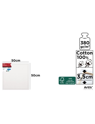 Lienzo con Bastidor 50x50cm | Lienzos para Pintar