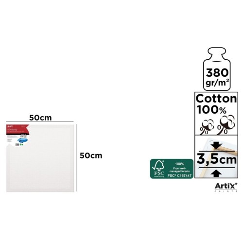 Lienzo con Bastidor 50x50cm | Lienzos para Pintar