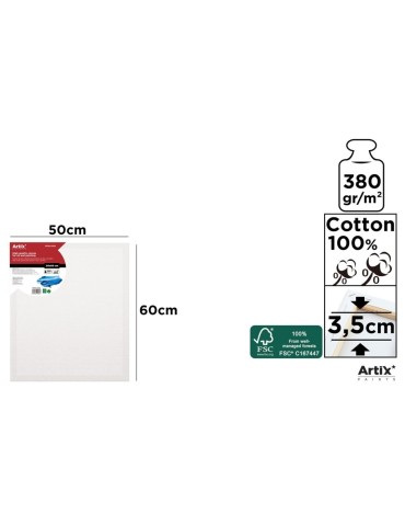 Lienzo con Bastidor 50x60cm | Lienzos para Pintar