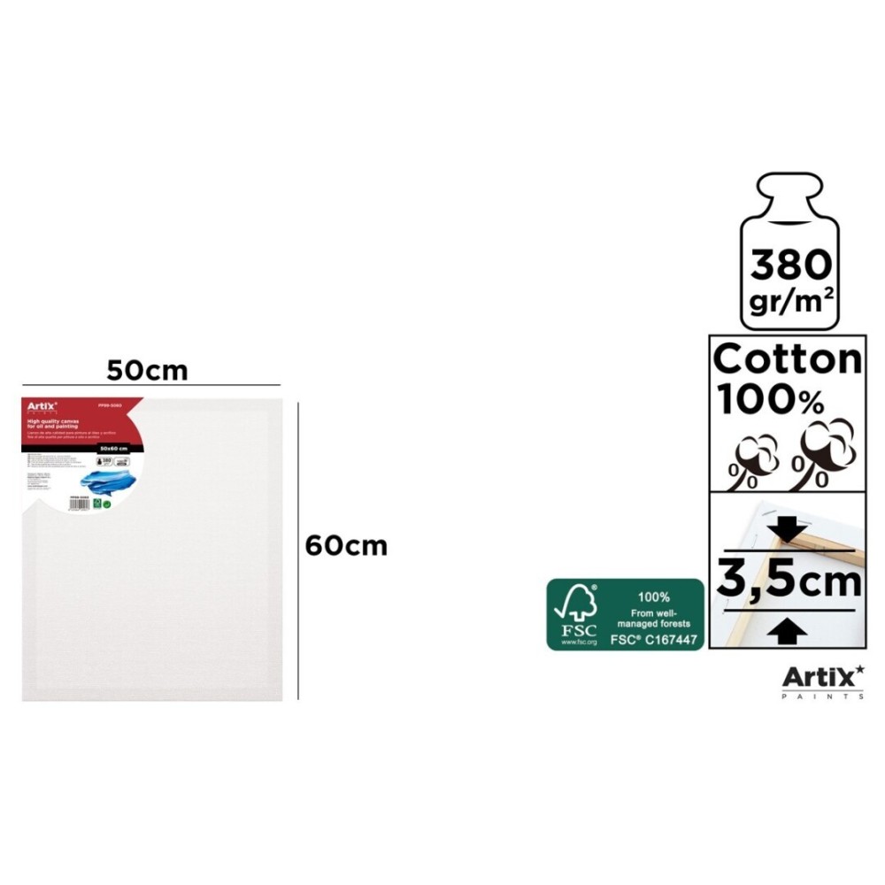Lienzo con Bastidor 50x60cm | Lienzos para Pintar