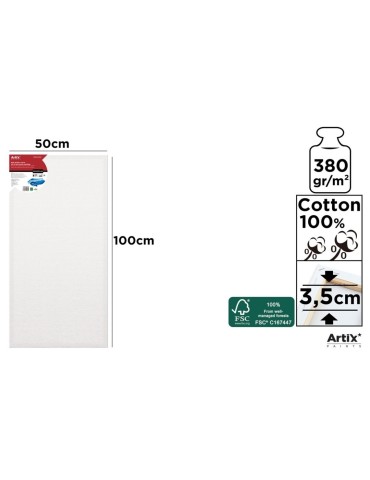 Lienzo con Bastidor 50x100cm | Lienzos para Pintar