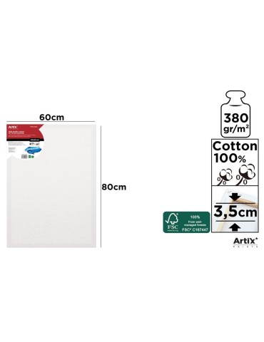 Lienzo con Bastidor 60x80cm | Lienzos para Pintar