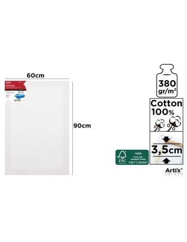 Lienzo con Bastidor 60x90cm | Lienzos para Pintar