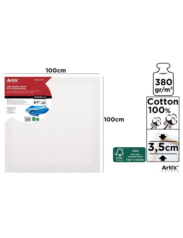 Lienzo con Bastidor 100x100cm | Lienzos para Pintar