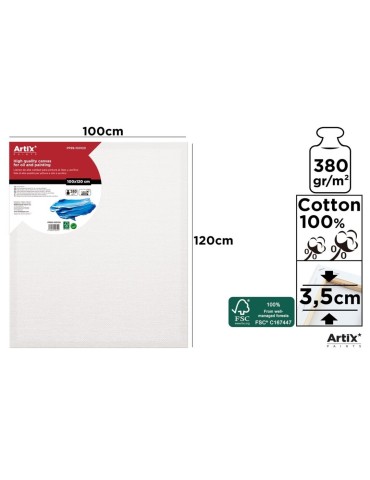 Lienzo con Bastidor 100x120cm | Lienzos para Pintar