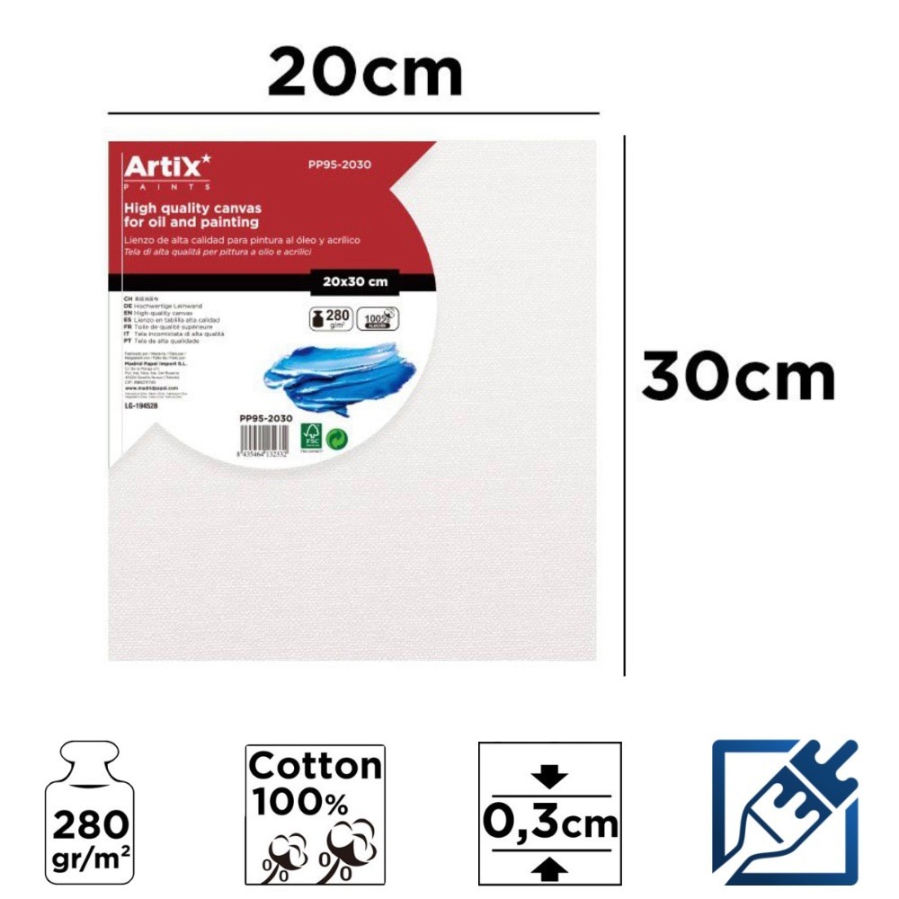 Lienzo en Tablilla 20x30cm | Lienzos para Pintar