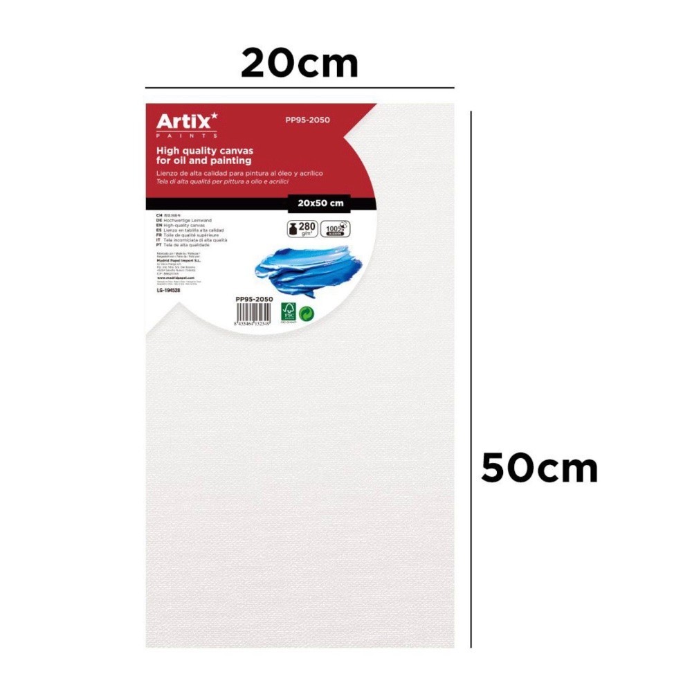 Lienzo en Tablilla 20x50cm | Lienzos para Pintar