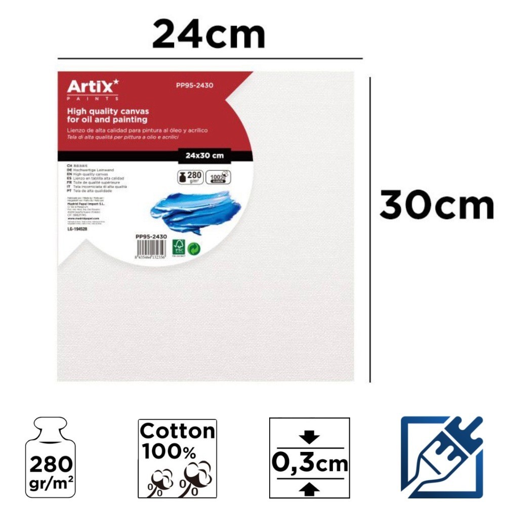 Lienzo en Tablilla 30x30cm | Lienzos para Pintar