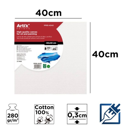 Lienzo en Tablilla 40x40cm | Lienzos para Pintar