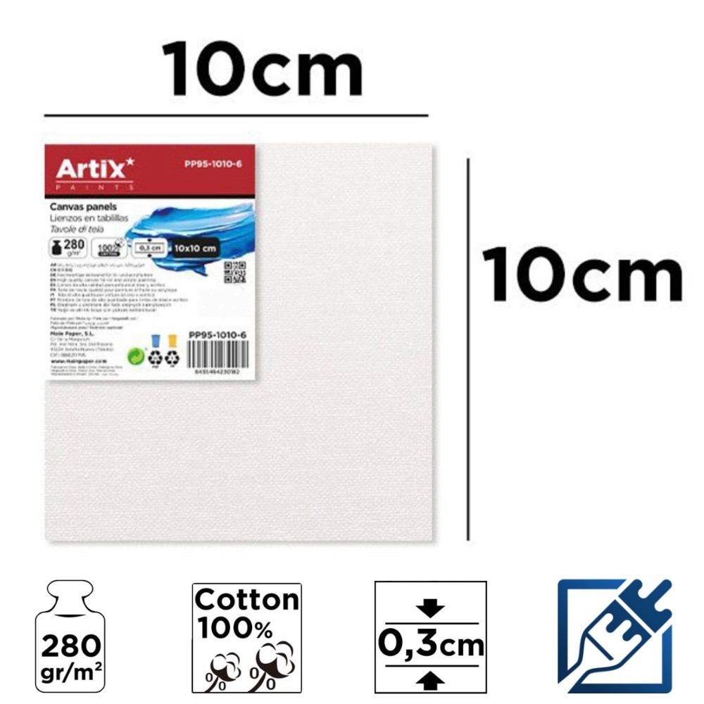 Lienzo en Tablilla 10x10cm | Lienzos para Pintar
