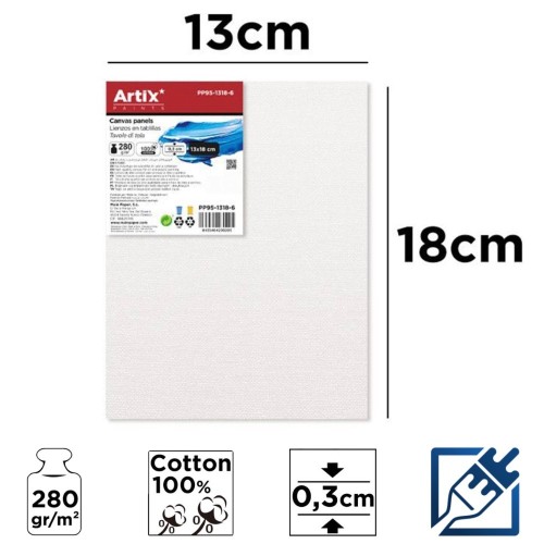 Lienzo en Tablilla 13x18cm | Lienzos para Pintar