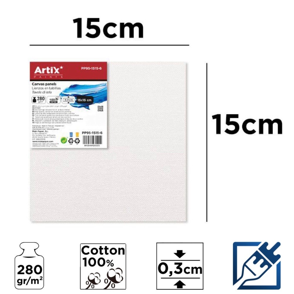 Lienzo en Tablilla 15x15cm | Lienzo para Pintar